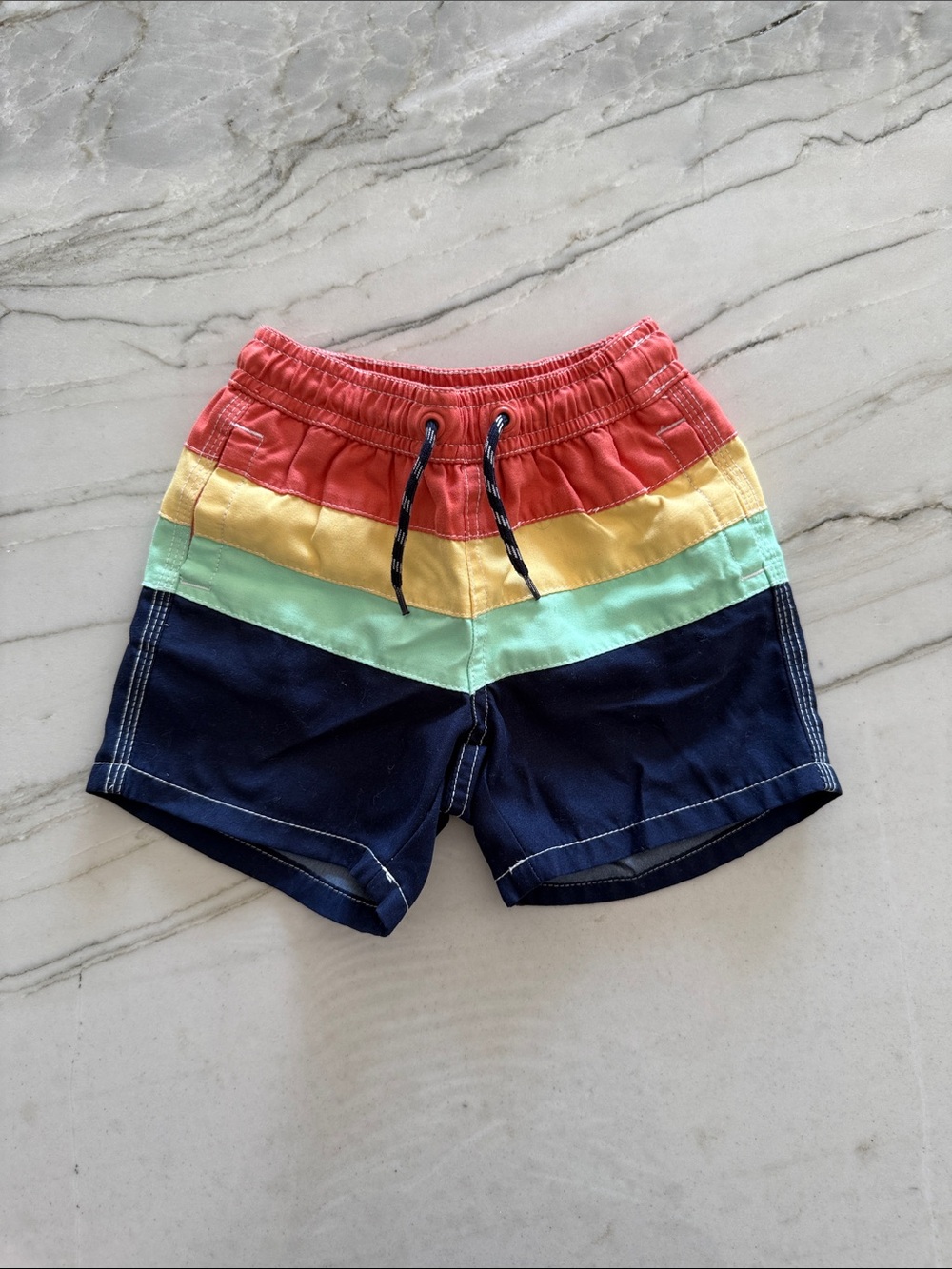 Toddler Boy Color-blocked Swim Trunks